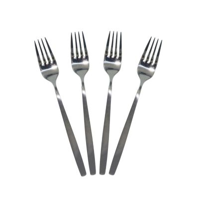 Lot De 6 Fourchettes En Acier Inoxydable Argenté - Longueur 19.2cm, Marque Uxcell, Neuf Sous Emballage