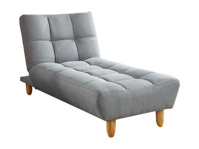 Méridienne clic clac en tissu gris ESTEBAN
