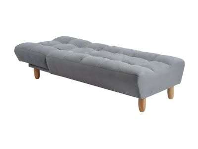 Méridienne clic clac en tissu gris ESTEBAN
