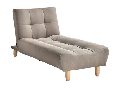 Méridienne clic clac en tissu taupe ESTEBAN