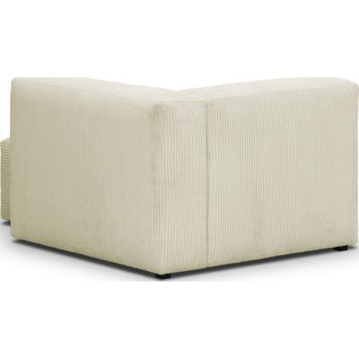 Méridienne d'angle à droite modulable en velours côtelé beige - Modulo