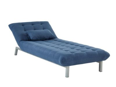 Méridienne en tissu HORNET - Bleu