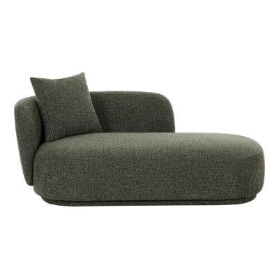 Méridienne verte design organique et coussin assorti NAMSOS