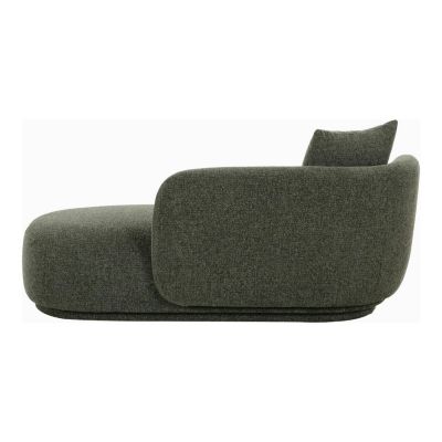 Méridienne verte design organique et coussin assorti NAMSOS