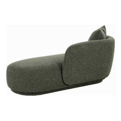 Méridienne verte design organique et coussin assorti NAMSOS