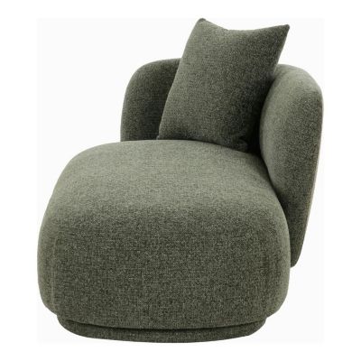 Méridienne verte design organique et coussin assorti NAMSOS