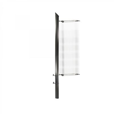 Mât Aluminium Pour Voiles Ombrage 290cm Anthracite Avec Fixation Murales