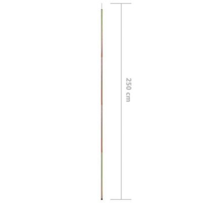 Mât de parasol - VIDAXL - 250 cm - Acier galvanisé - Corde de 350 cm
