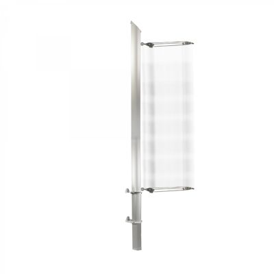 Mât En Aluminium Pour Voiles Ombrage A Hauteur Réglable 290cm Couleur Silver Avec Fixation Murales