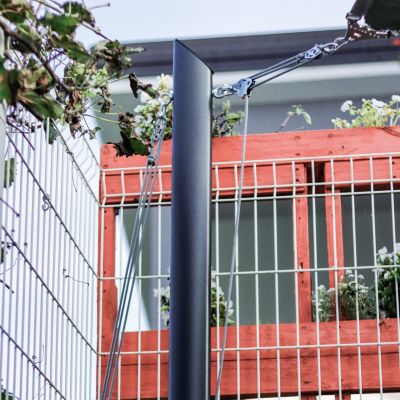 Mât Pour Voiles Ombrage Anthracite Avec Fixation Murales Ulisse Maanta