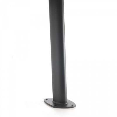 Mât Pour Voiles Ombrage En Acier Couleur Anthracite Hauteur Réglable 275cm Avec Base 90 Degrés