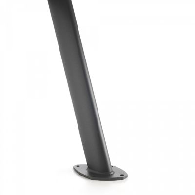Mât Voiles Ombrage En Acier Anthracite Hauteur Réglable 275cm Avec Base 75 Degrés
