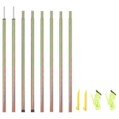 Mâts de parasol - vidaXL - 250 cm - Acier galvanisé - Or - Piquet inclus