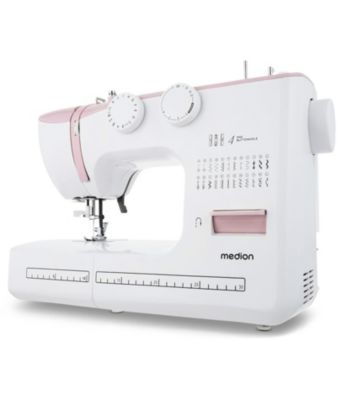 Machine a Coudre - MEDION - SM 60 - 62W - 24 Points + Points Doubles - 700 tr/min - LED - Rose