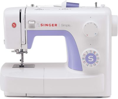 Machine à coudre Singer Simple  32 points intégrés, enfilage automatique, boutonnière 1 étape  Facile et performante