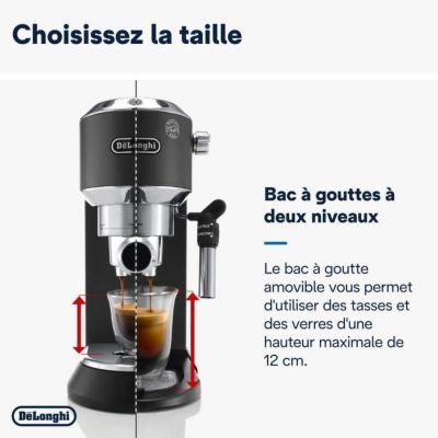 Machine expresso manuelle - De'Longhi - Dedica Style - EC685.BK - Noir