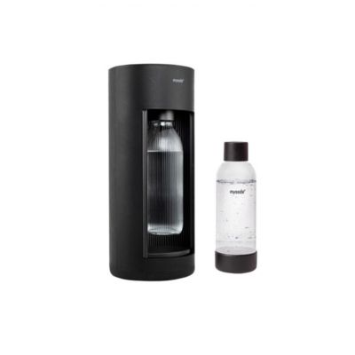 Machine à gazéifier l'eau + 2 bouteilles noir Mysoda GL004F-B-FR glassy