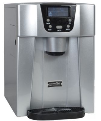 Machine à glaçons 140w 12kg/24h et distributeur d'eau silver Kitchen Chef HZB12EAU