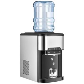 Machine à Glaçons 3 en 1 avec Glace 18KG 24H Eau Chaude et Froide Distributeur d eau avec Réservoir 3 L Contrôle Tactile