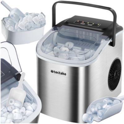 Machine à glaçons réservoir d'eau de 1,2 L avec 2 tailles de glaçons argent