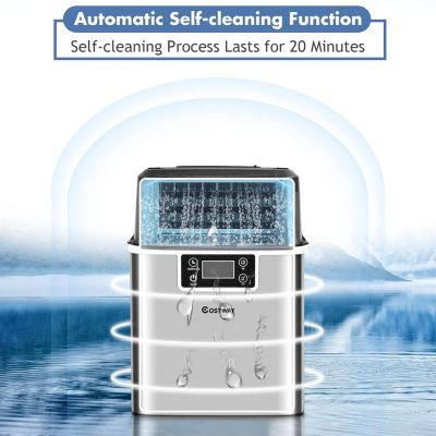 Machine à Glaçons Réservoir Machine à Glace Domestique Glace 18kg en 24h Salle de Stockage 26x36x38cm