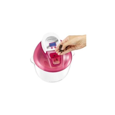Machine à glaces cuve 1.8L Sorbetière 12W + Cuillère Framboise LAGRANGE