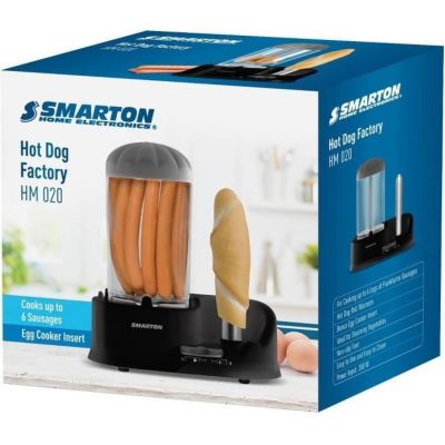 Machine à hot dog Smarton HM 020 350 W noire capacité 6 saucisses 2 pics