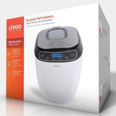 Machine à pain 0.9kg 550w blanc Livoo DOP218