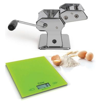 Machine à ravioli et spaghetti Livoo MEN41 avec Balance culinaire Kiwi KKS-1122 - Capacité 5kg - Ecran LCD