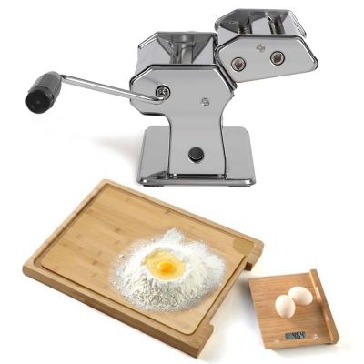 Machine à ravioli et spaghetti Livoo MEN41 avec Balance culinaire, Planche à découper en bamboo Pem SC-380 - capacité 5 kg/28 cm