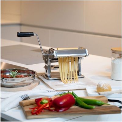 Machine à ravioli et spaghetti Livoo MEN41 avec Balance culinaire, Planche à découper en bamboo Pem SC-380 - capacité 5 kg/28 cm
