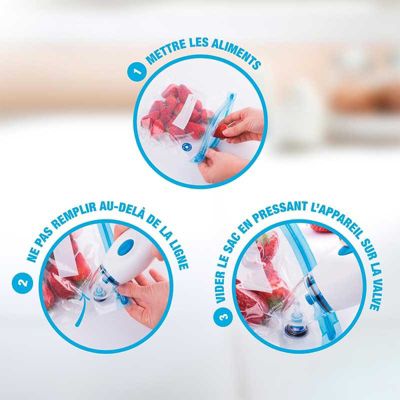 Machine Sous Vide Avec 5 Sacs Réutilisables Slim Seal Conservair