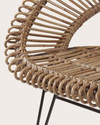 Mai Fauteuil rond en rotin tressé - Uniqka