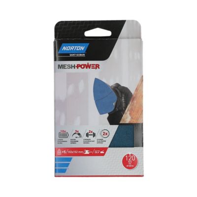 Maille abrasive pour ponceuse triangulaire Norton 150 x 120 mm, Grain 120 - 5 pièces