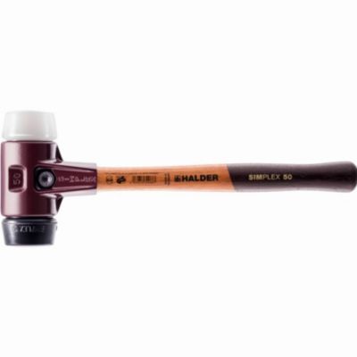 Maillet HALDER SIMPLEX 3027.060 embouts caoutchouc chargé et superplastique D60 mm