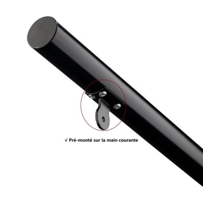 Main courante 1 m noir mat inox 201 installation verticale escaliers rampes intérieur extérieur by Aica