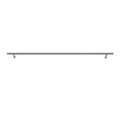 Main courante - acier inox 304 - 100cm - Rampe escalier mural avec embouts - Pour intérieur et extérieur - Avec supports muraux