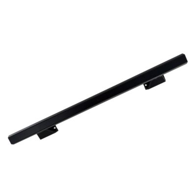 Main courante alu 1 mètre - Noir mat laqué 9005 - Kit avec 2 supports ...