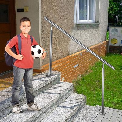 Main courante en acier inoxydable pour escalier interieur et exterieur avec barres de remplissage