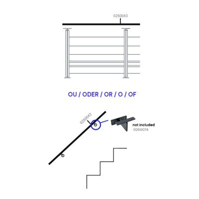 Main courante sapin pour pose murale ou garde-corps, Moka KORDO
