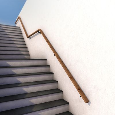 Main courante sapin pour pose murale ou garde-corps, Moka KORDO