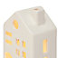 Maison céramique LED blanc chaud H.13 cm