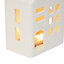 Maison céramique LED blanc chaud H.13 cm