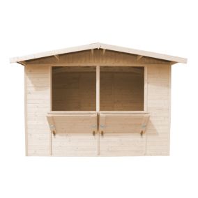 Maison de jardin en bois, Étal de marché en bois H232x336x263 cm/6m2 - M150 TIMBELA