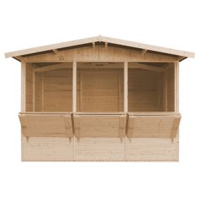 Maison de jardin en bois, Étal de marché en bois H232x336x263 cm/6m2 - M150A TIMBELA