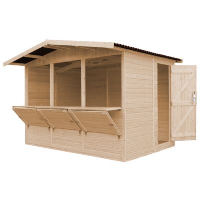 Maison de jardin en bois, Étal de marché en bois H232x336x263 cm/6m2 - M150A TIMBELA