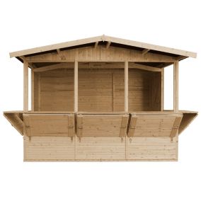 Maison de jardin en bois, Étal de marché en bois H232x336x263 cm/6m2 - M150B TIMBELA