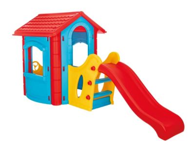 Maison de jeu en plastique avec toboggan HAPPY HOUSE WITH SLIDE | Castorama