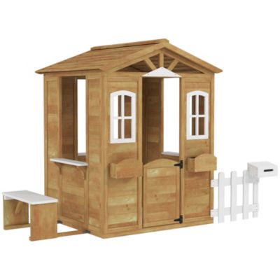 Maison de jeux enfant jeu plein air maisonnette 205 x 119 x 140 cm bois