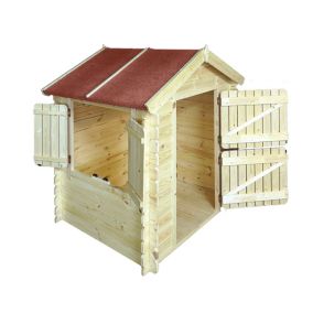 Maison en bois pour enfants SANS PLANCHER- 112x146xH145cm/1.1m2 - Timbela M516-1